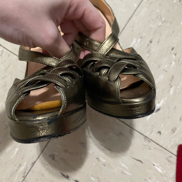 Christian Louboutin Bronze Platform Lady Corset Leather Pumps - Picture 9 of 11